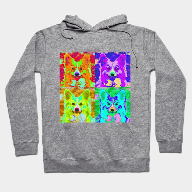 Welsh Corgi Pop Art Design Hoodie by Naves